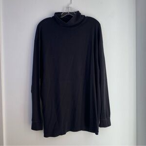 St. John’s Bay Men’s XXL Black Turtleneck Shirt 2XL Long Sleeve Pullover Cotton